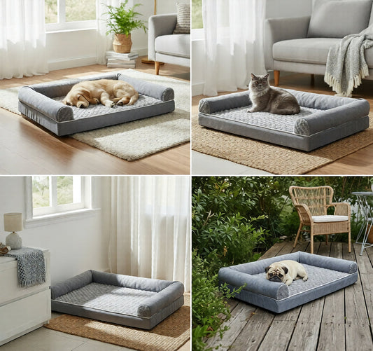 Pet Dog Bed Sofa Mats Soft Orthopedic Foam Cat Beds Kennel with Removable Washable Cover For Extra Large Medium Small Dogs Daily-Ease