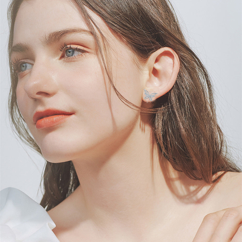 Personality All-Match Full Rhinestone Zircon Butterfly Copper-plated