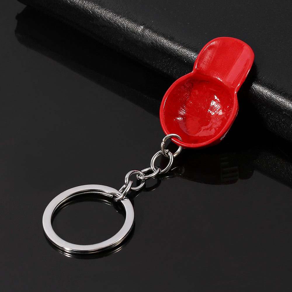 Men's Red Hat Hip Hop Keychain
