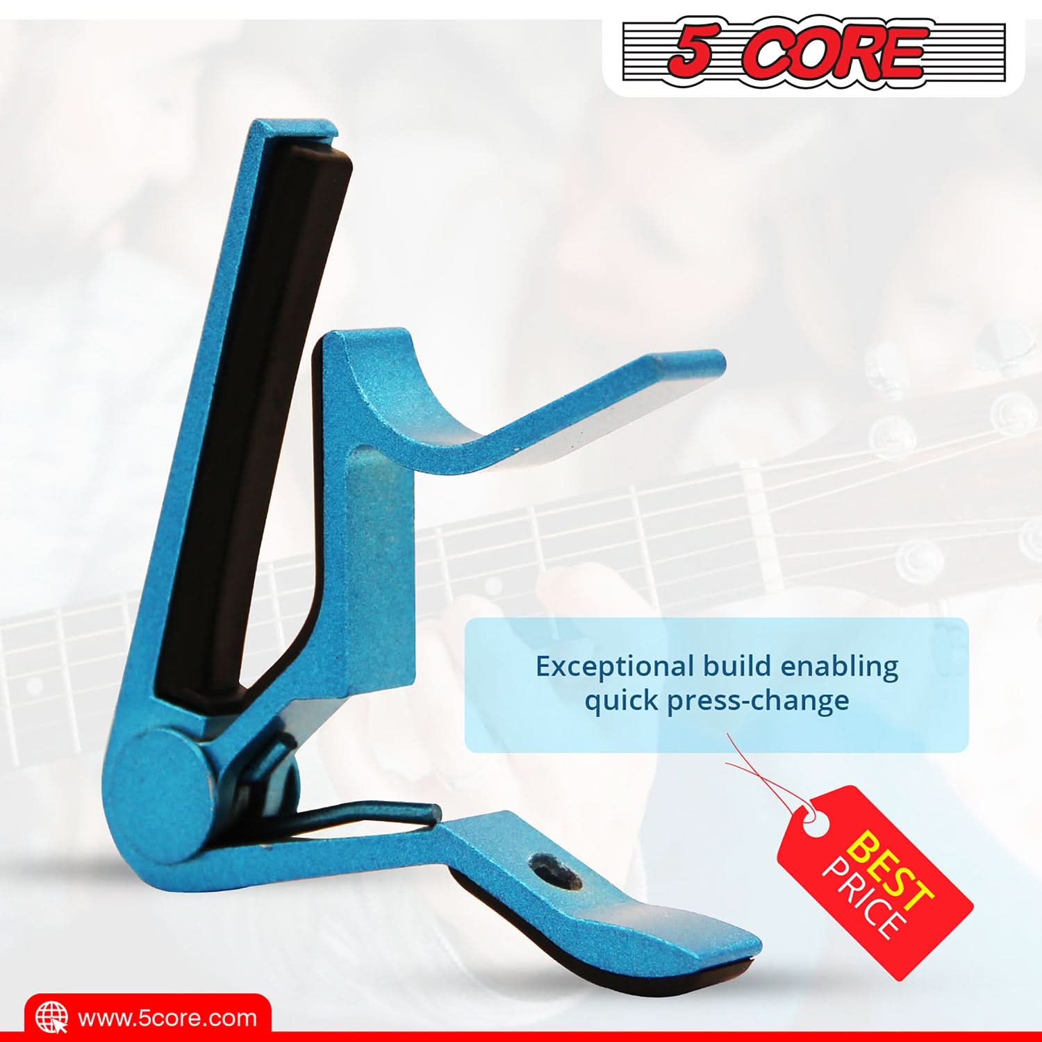 5Core Capo Acoustic Electric Guitar 6 String Kapo Clip For Banjo