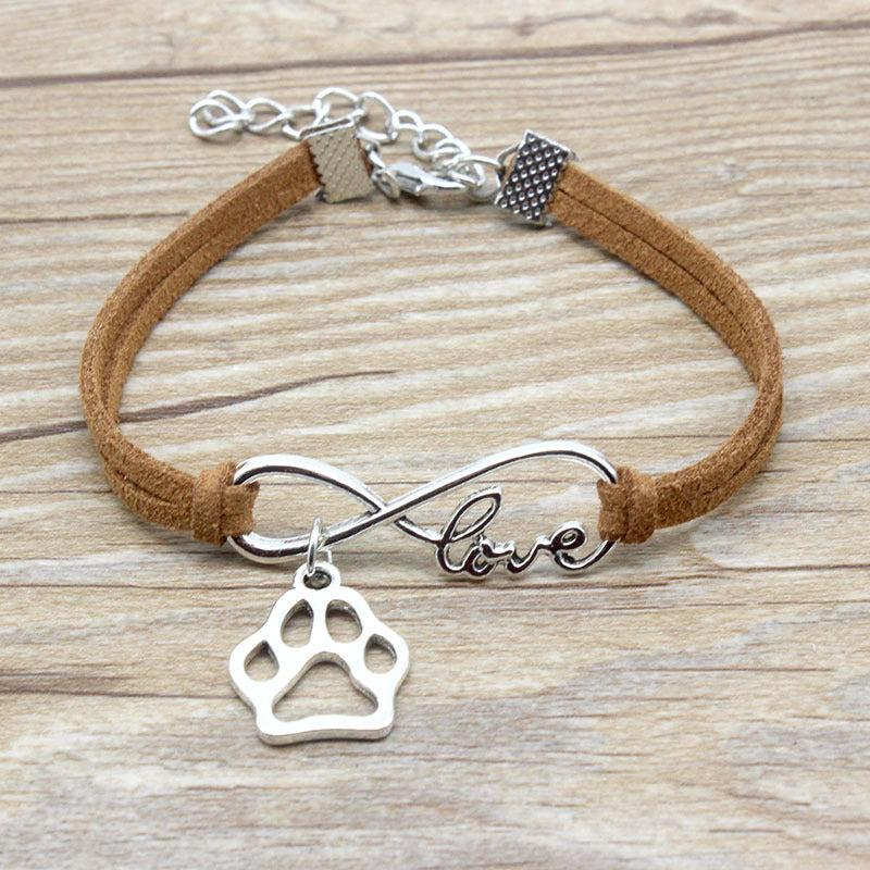 Jewelry Simple Style Hand-woven Infinite Love Pet Bracelet
