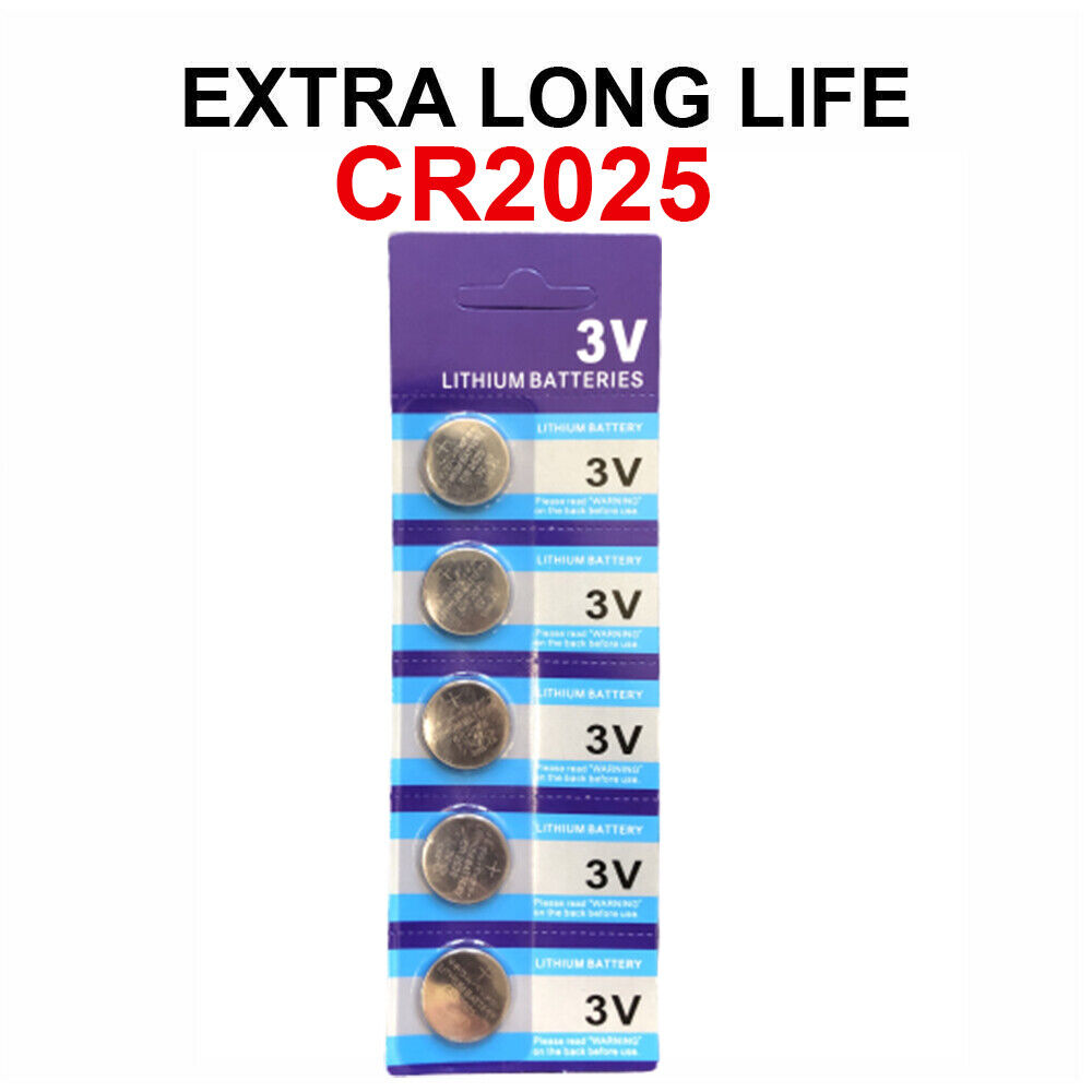 5 x Fresh CR 2025 CR2025 ECR2025 BR2025 LITHIUM COIN CELL Battery Exp
