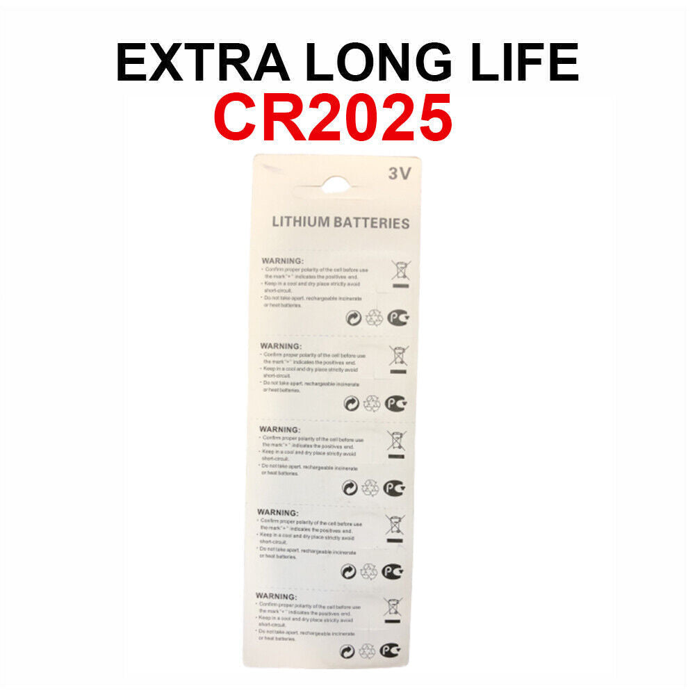 5 x Fresh CR 2025 CR2025 ECR2025 BR2025 LITHIUM COIN CELL Battery Exp