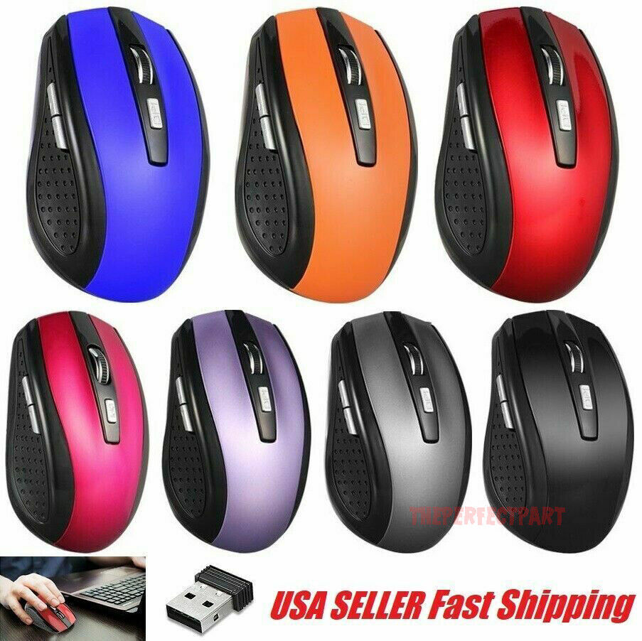 2.4GHz Wireless Optical Mouse Mice & USB Receiver For PC Laptop
