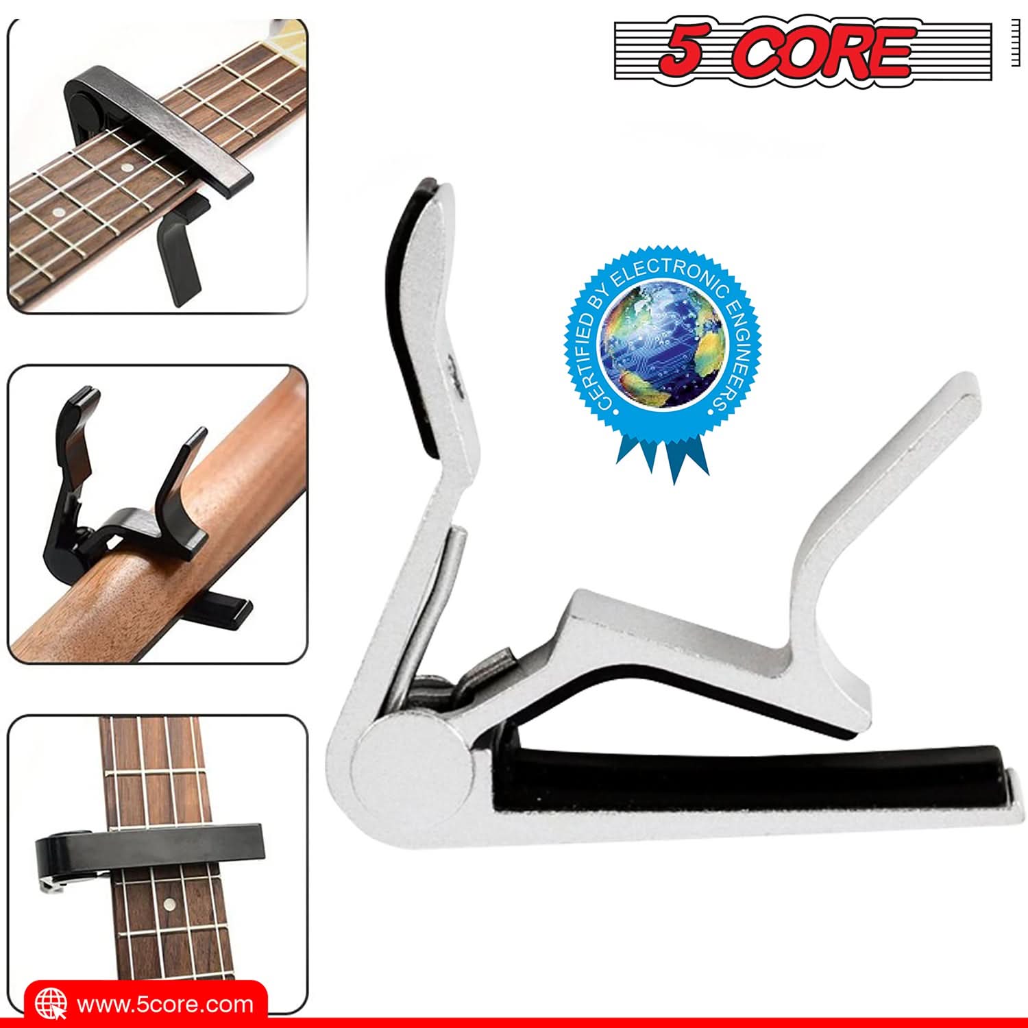 5Core Capo Acoustic Electric Guitar 6 String Kapo Clip For Banjo
