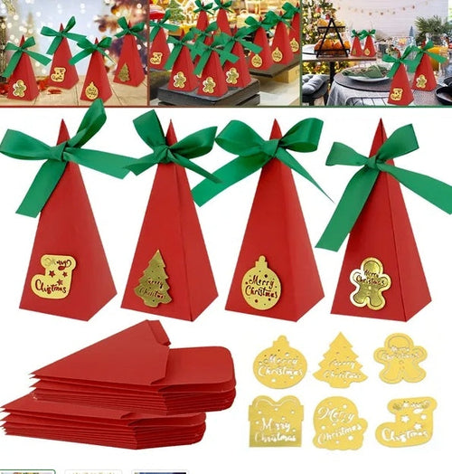 20PCS Christmas Candy Boxes 4 Styles Christmas Treat Gift Boxes Cute
