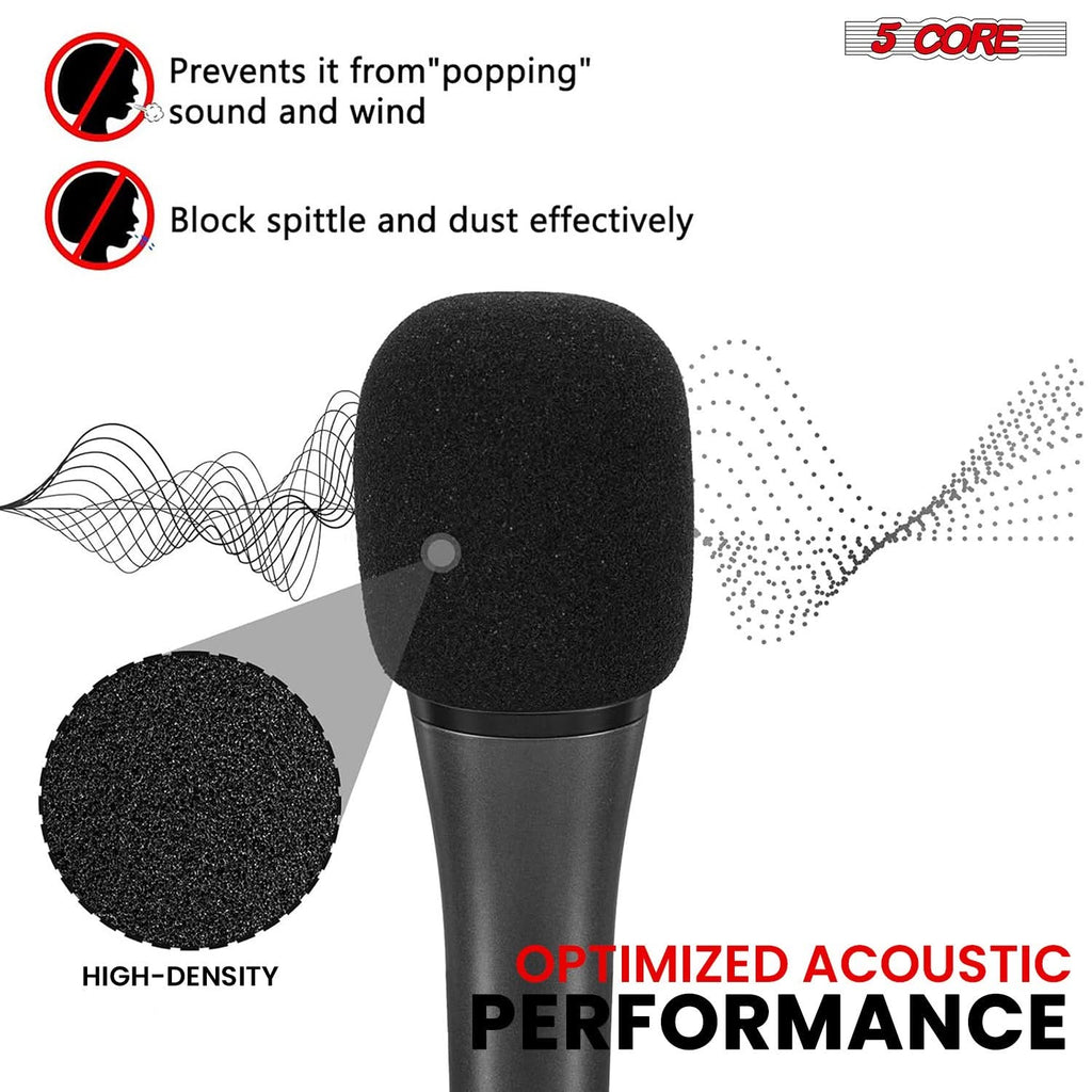 5Core Microphone Cover Soft Foam Mic Windscreen Windproof Sponge for