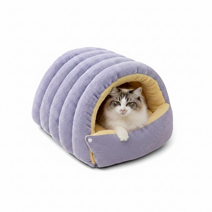 ThermaNest™ Luxury Cat Cave – Ultra-Thickened Self-Warming Pet House – 2-in-1 Calming Indoor Sleeping Pod & Winter Sanctuary for Cats & Small Dogs Daily-Ease