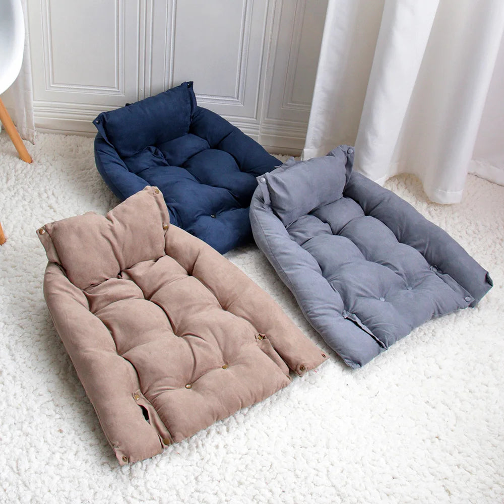 Warm Dog Sofa Bed Winter Pet Dog Cat Bed Sleeping House Kennel Mat Cat Puppy Mattress Pet House Cushion For Small Large Dogs Daily-Ease