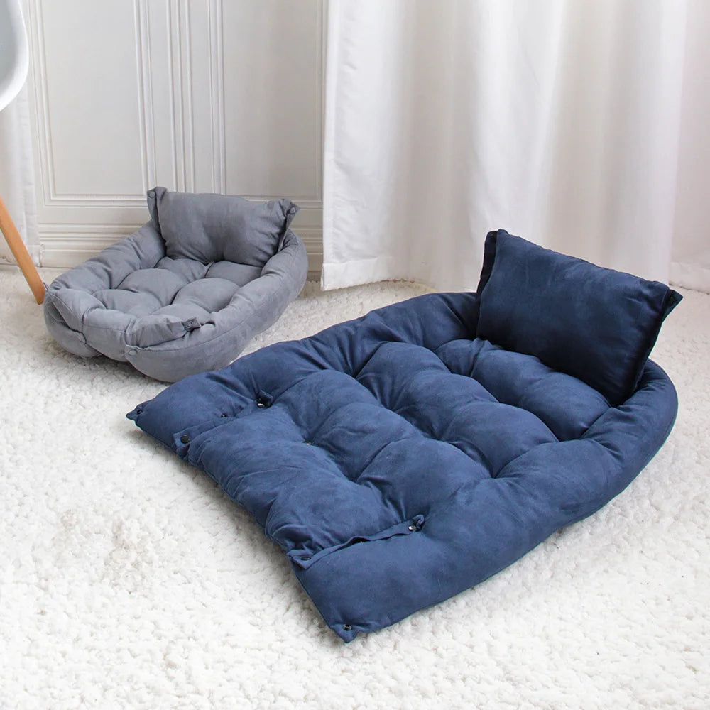 Warm Dog Sofa Bed Winter Pet Dog Cat Bed Sleeping House Kennel Mat Cat Puppy Mattress Pet House Cushion For Small Large Dogs Daily-Ease