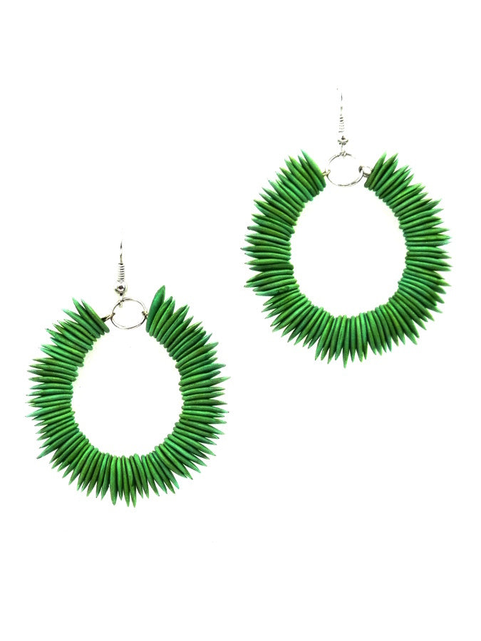 MELON SEED HOOP EARRINGS