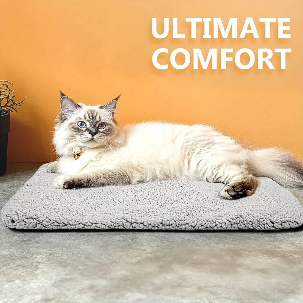 Self-Warming Pet Pad Blanket, Electric-Free Thermal Bed Mat, Anti-Slip for Cats Dogs Winter Warmth Mat Heat Reflecting Core Pad Daily-Ease