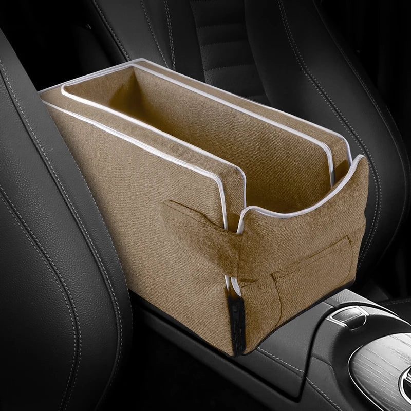 Car Center Console Pet Bed Mat   Fiber Pet Safety Seat  Essential for Cat & Do Travel  Small pet car carrierNon-slip pet car s Daily-Ease