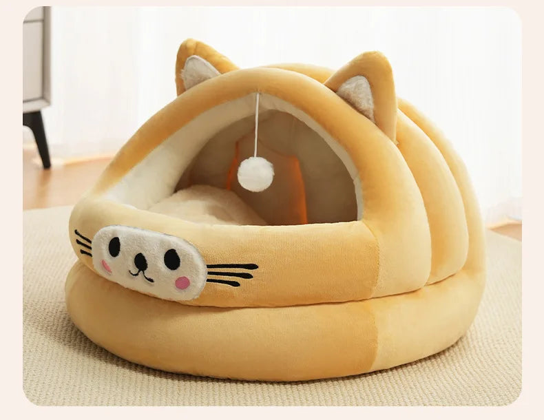 Dog Bed Cute Warm Pet Beds Winter Warm Mat for Dogs Dog Cat Fluff Sleeping Bed Soft Pet Sofas Household Pet Dog Supplies Daily-Ease
