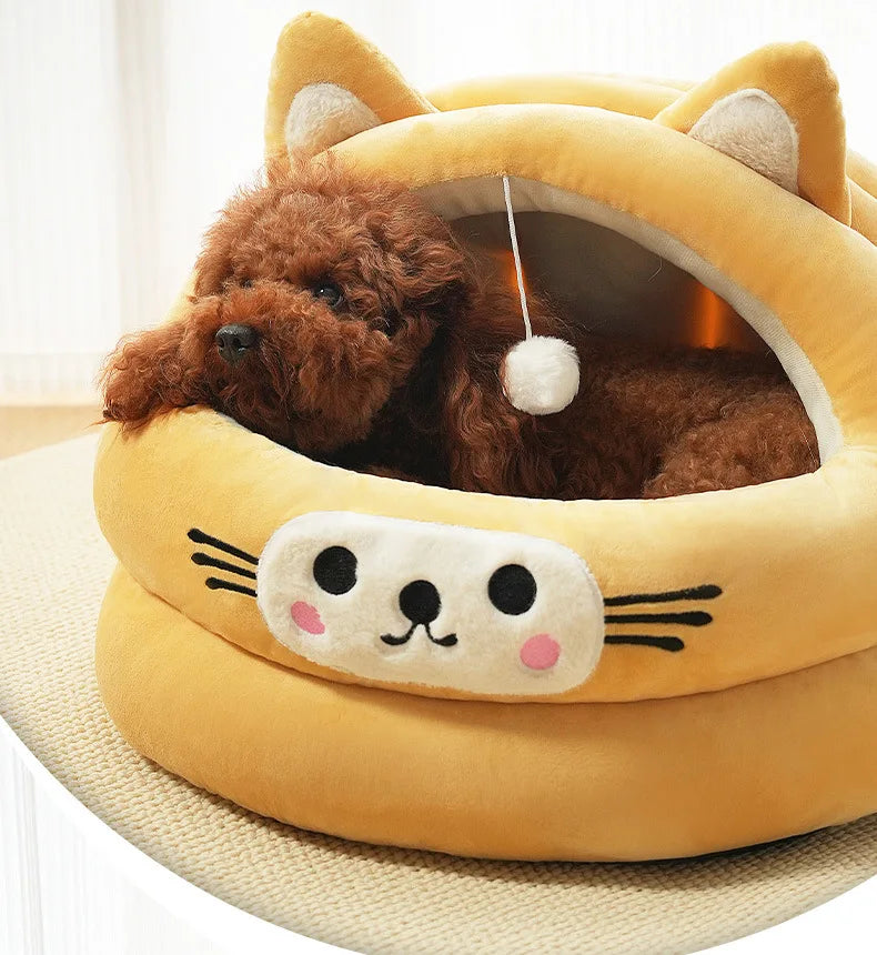 Dog Bed Cute Warm Pet Beds Winter Warm Mat for Dogs Dog Cat Fluff Sleeping Bed Soft Pet Sofas Household Pet Dog Supplies Daily-Ease