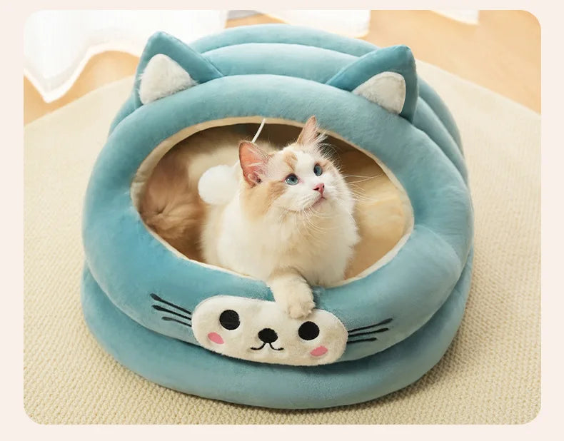 Dog Bed Cute Warm Pet Beds Winter Warm Mat for Dogs Dog Cat Fluff Sleeping Bed Soft Pet Sofas Household Pet Dog Supplies Daily-Ease