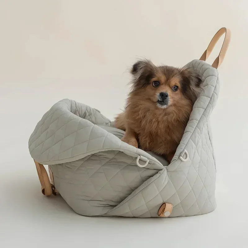 Portable Luxury Pet Carrier Handbag-Washable Dog & Cat Travel Bed Small Pets Puppy Safety Car Seat Booster Tote Pet Accessories Daily-Ease