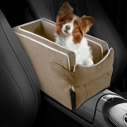 Car Center Console Pet Bed Mat   Fiber Pet Safety Seat  Essential for Cat & Do Travel  Small pet car carrierNon-slip pet car s Daily-Ease