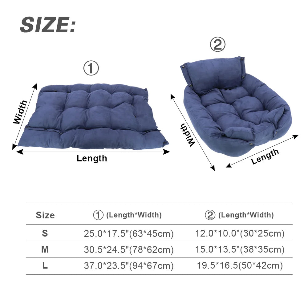 Warm Dog Sofa Bed Winter Pet Dog Cat Bed Sleeping House Kennel Mat Cat Puppy Mattress Pet House Cushion For Small Large Dogs Daily-Ease