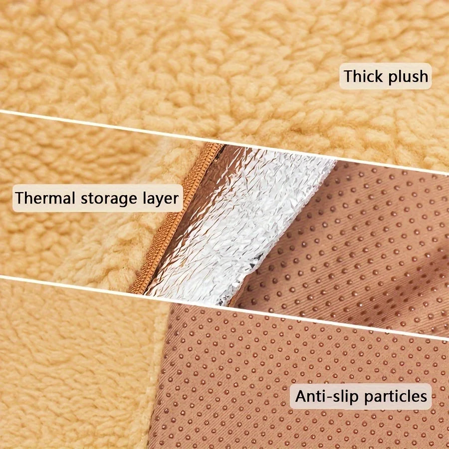 Self-Warming Pet Pad Blanket, Electric-Free Thermal Bed Mat, Anti-Slip for Cats Dogs Winter Warmth Mat Heat Reflecting Core Pad Daily-Ease