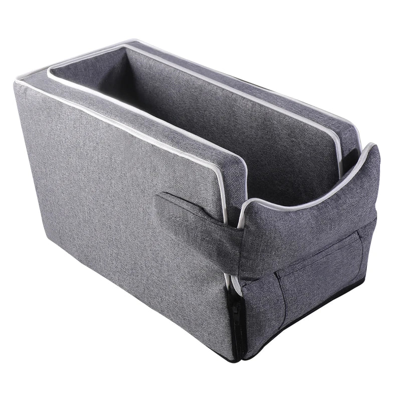 Car Center Console Pet Bed Mat   Fiber Pet Safety Seat  Essential for Cat & Do Travel  Small pet car carrierNon-slip pet car s Daily-Ease