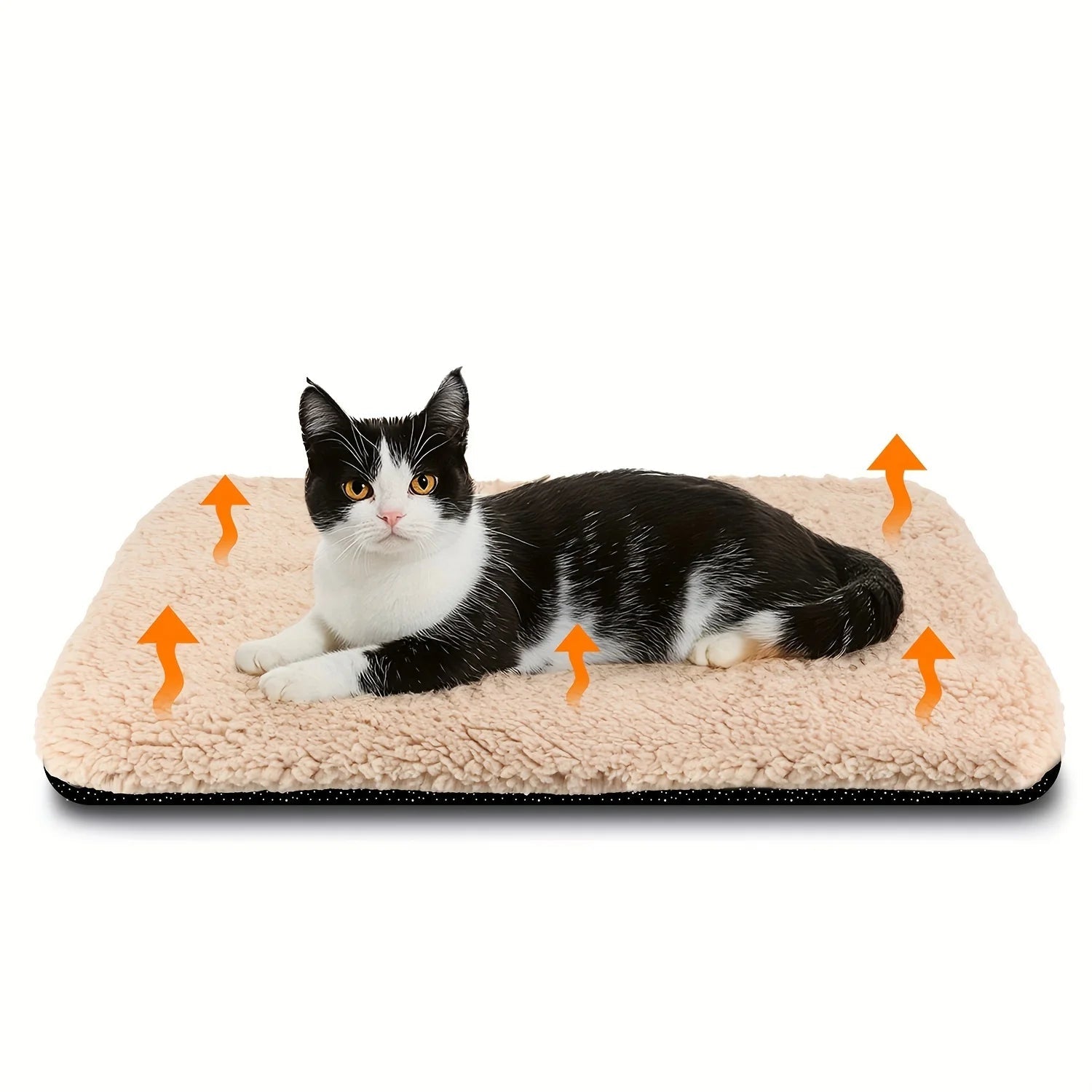 Self-Warming Pet Pad Blanket, Electric-Free Thermal Bed Mat, Anti-Slip for Cats Dogs Winter Warmth Mat Heat Reflecting Core Pad Daily-Ease