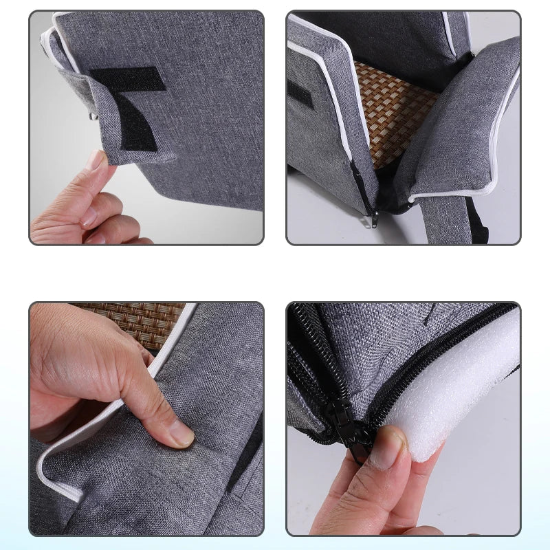 Car Center Console Pet Bed Mat   Fiber Pet Safety Seat  Essential for Cat & Do Travel  Small pet car carrierNon-slip pet car s Daily-Ease