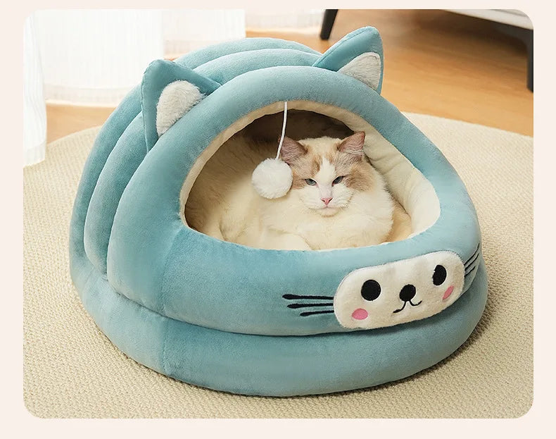 Dog Bed Cute Warm Pet Beds Winter Warm Mat for Dogs Dog Cat Fluff Sleeping Bed Soft Pet Sofas Household Pet Dog Supplies Daily-Ease