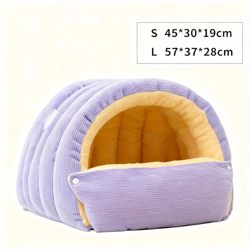 Winter Warm Cat Bed Warm Pet House Pet Sleeping Nest Thickening Warmth Soft Kittens Sleeping Bed Cat Cave For Pet Cat Dog Warmth Daily-Ease