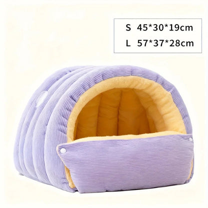 Winter Warm Cat Bed Warm Pet House Pet Sleeping Nest Thickening Warmth Soft Kittens Sleeping Bed Cat Cave For Pet Cat Dog Warmth Daily-Ease