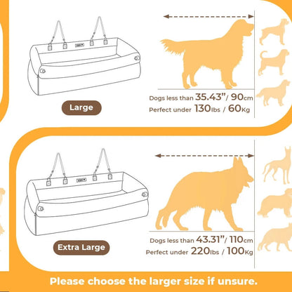 Luxury Faux Leather Pet Travel Bed with Safety Belt Cat Booster Seat Convertible Car Booster Bed for Small Medium Dog Cat Outing Daily-Ease