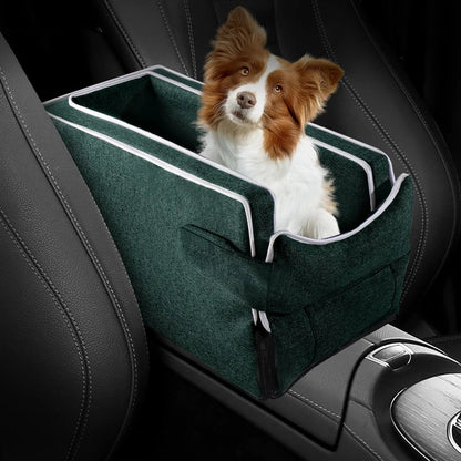 Car Center Console Pet Bed Mat   Fiber Pet Safety Seat  Essential for Cat & Do Travel  Small pet car carrierNon-slip pet car s Daily-Ease