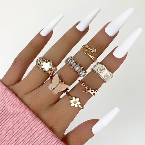 Sweet Tai Love Oil Dripping Ring Set
