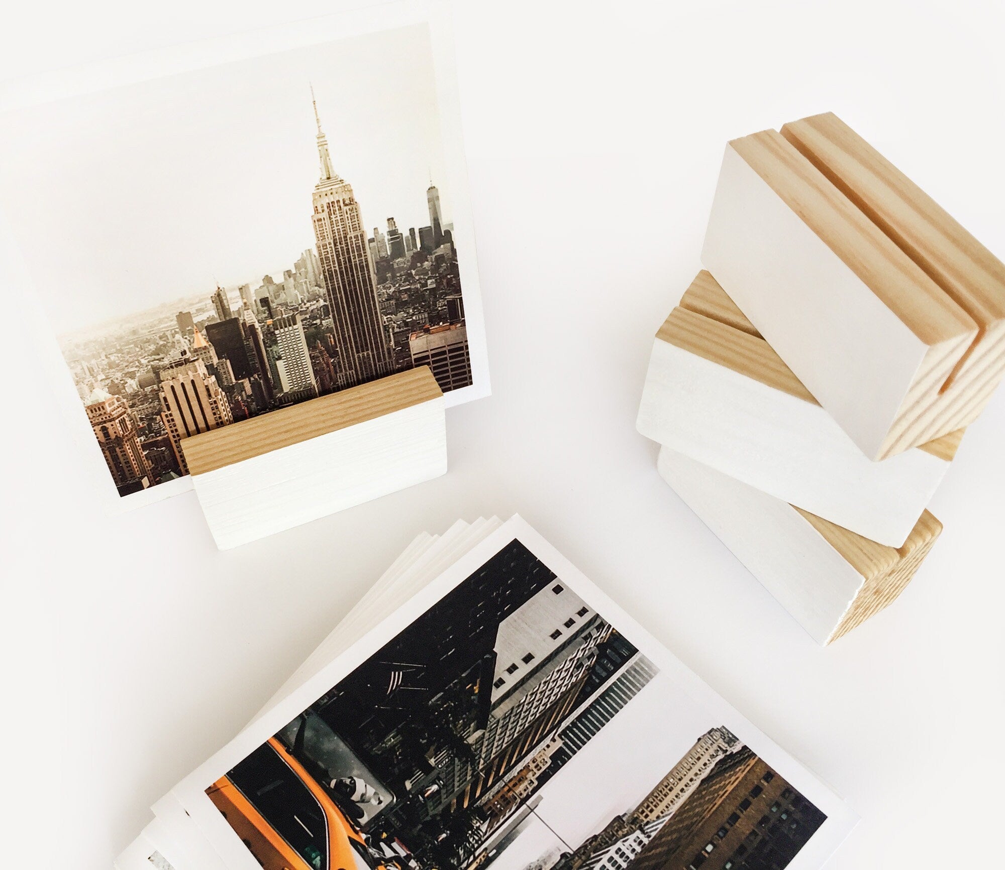 White Wood Block Holder