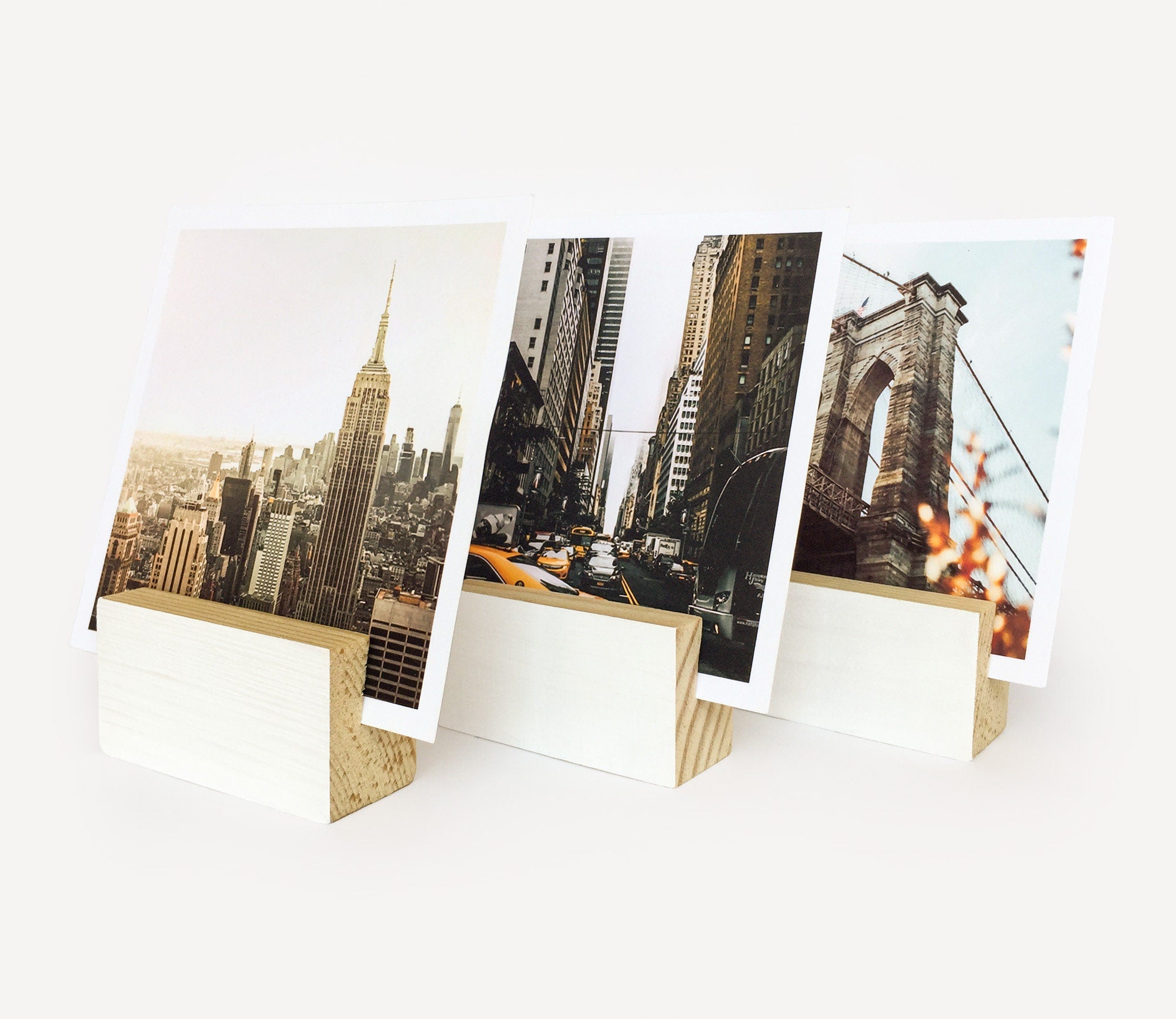 White Wood Block Holder