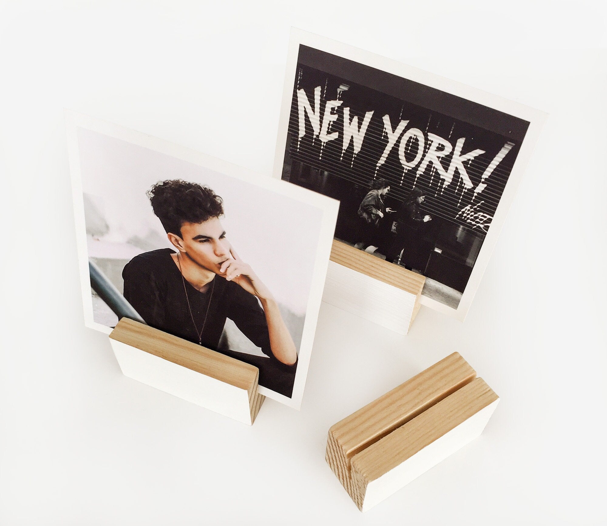 White Wood Block Holder