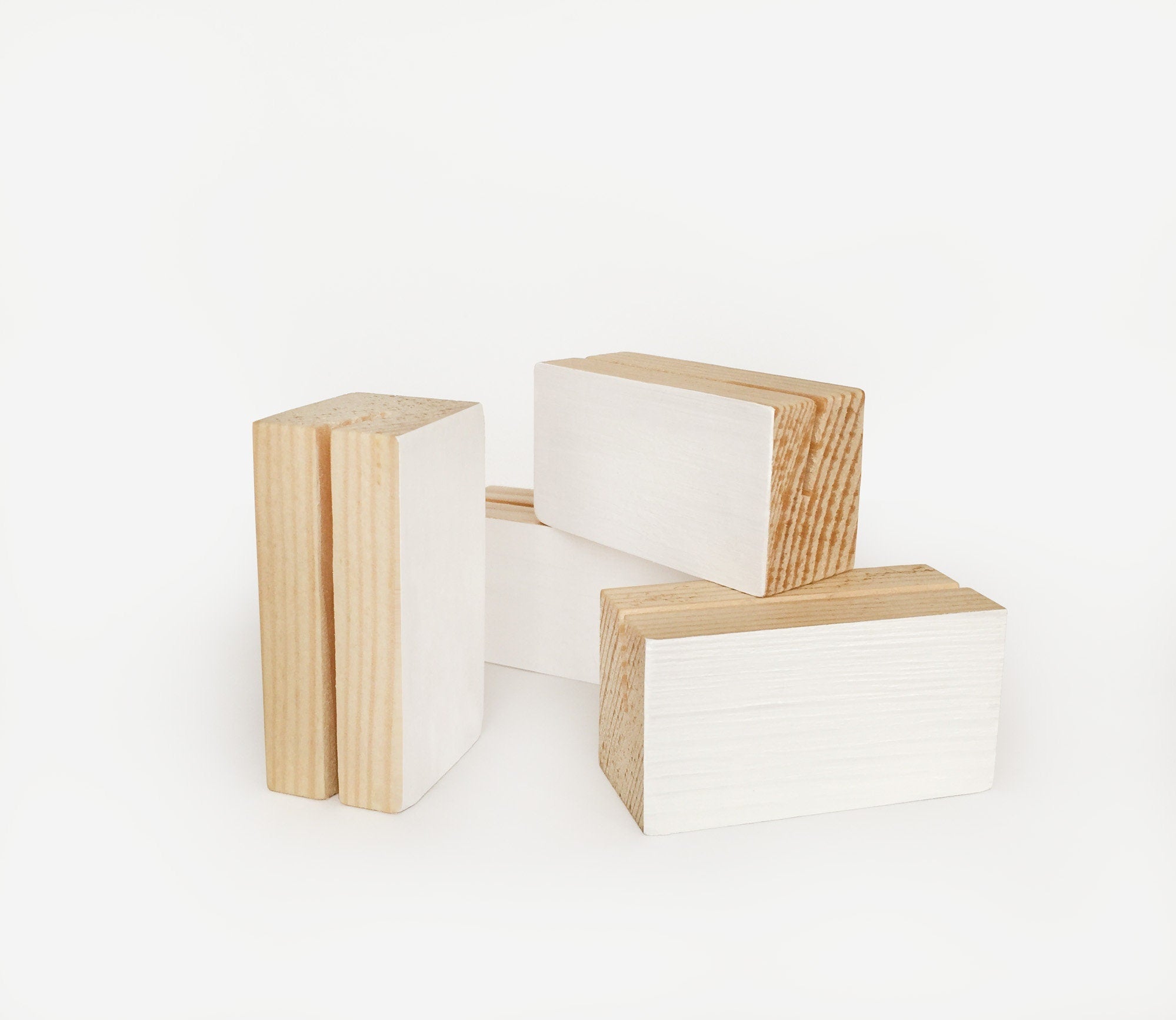 White Wood Block Holder