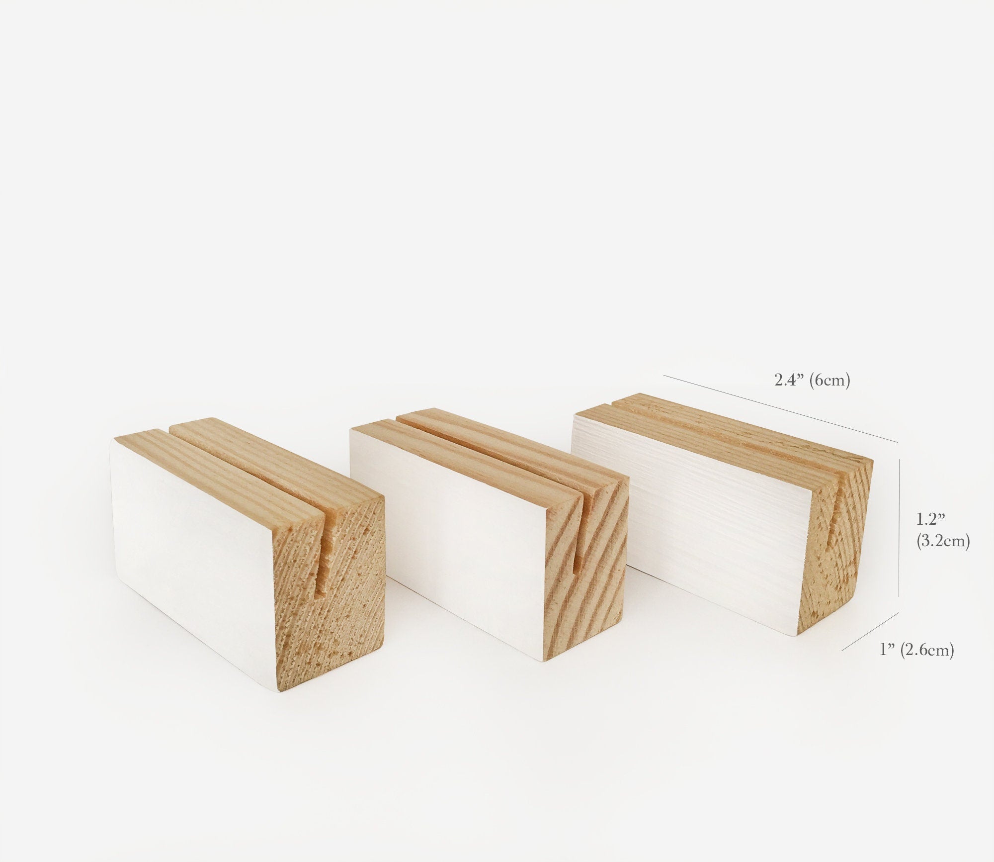 White Wood Block Holder