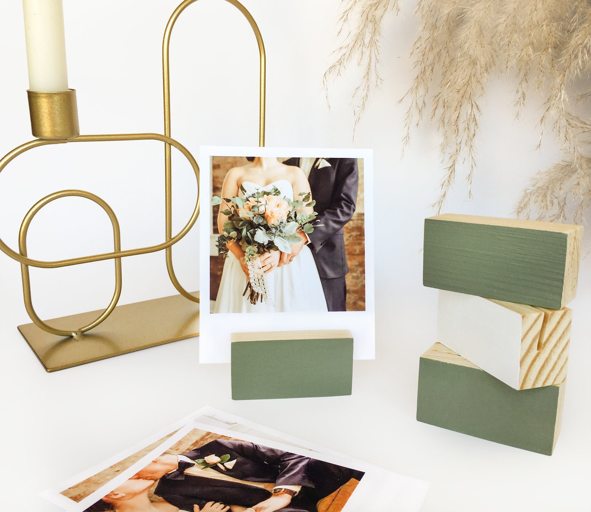 Green Ombre Block Card Holder